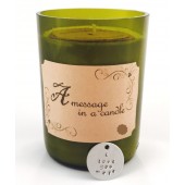 White Zinfandel Scent Wine Bottle Candle w/Customizable Message