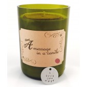 Smooth Merlot Scent Wine Bottle Candle w/Customizable Message