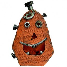 Large LED Happy Pumpkin Candle Light