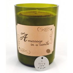 White Zinfandel Scent Wine Bottle Candle w/Customizable Message