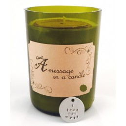 Full Bodied Cabernet Sauvignon Scent Wine Bottle Candle w/Customizable Message