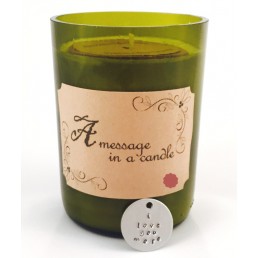 Smooth Merlot Scent Wine Bottle Candle w/Customizable Message