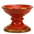 Red Ceramic Pedestal Candle Holder