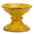 Yellow Ceramic Pedestal Candle Holder