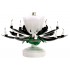 Musical Flower Black Birthday Candle
